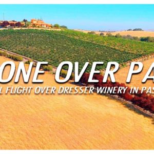 Drone over Paso Robles Dresser Winery California