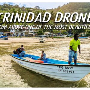 Drone over Trinidad - Beautiful Caribbean island paradise.