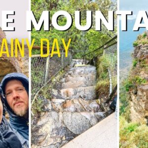 Three Sisters & Giant Stairway | Blue Mountains On A Rainy Day